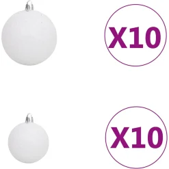 VidaXL sztuczna choinka Zielono-biały 180 cm