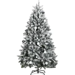 VidaXL sztuczna choinka Zielono-biały 180 cm