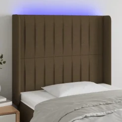 VidaXL Zagłówek do łóżka z LED ciemnobrązowy