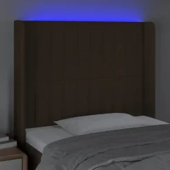 VidaXL Zagłówek do łóżka z LED ciemnobrązowy