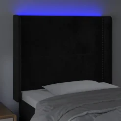 VidaXL Zagłówek do łóżka z LED czarny