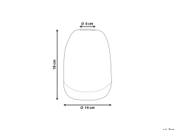 Wazon na kwiaty ozdobny szklany 18cm ciemnoszary