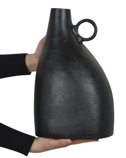 Wazon dekoracyjny aluminium 36 cm czarny