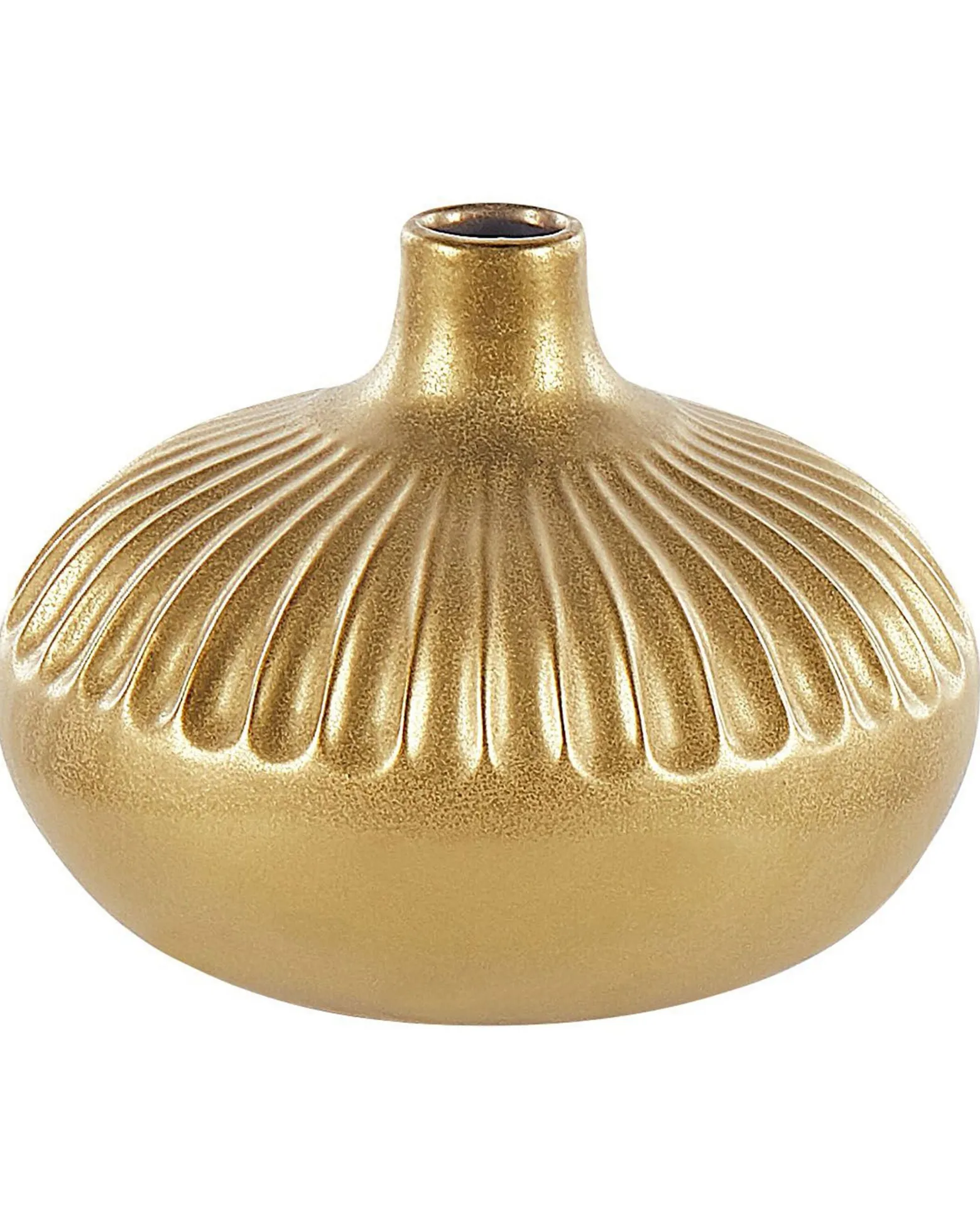 Wazon dekoracyjny ceramiczny 20 cm złoty