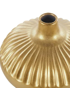Wazon dekoracyjny ceramiczny 20 cm złoty