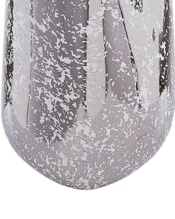 Wazon dekoracyjny ceramiczny 27 cm srebrny