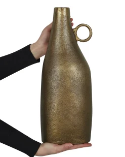 Wazon dekoracyjny mosiężne wykończenie 46 cm