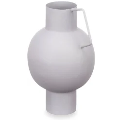 Wazon metalowy w pastelowym kolorze, wys. 23 cm