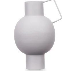Wazon metalowy w pastelowym kolorze, wys. 23 cm