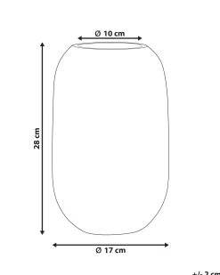 Wazon na kwiaty ozdobny szklany 28cm transparentny