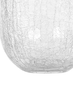 Wazon na kwiaty ozdobny szklany 28cm transparentny
