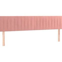 Wezgłowie Różowe 180 cm Aksamit Low vidaXL