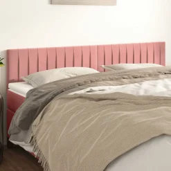 Wezgłowie Różowe 180 cm Aksamit Low vidaXL