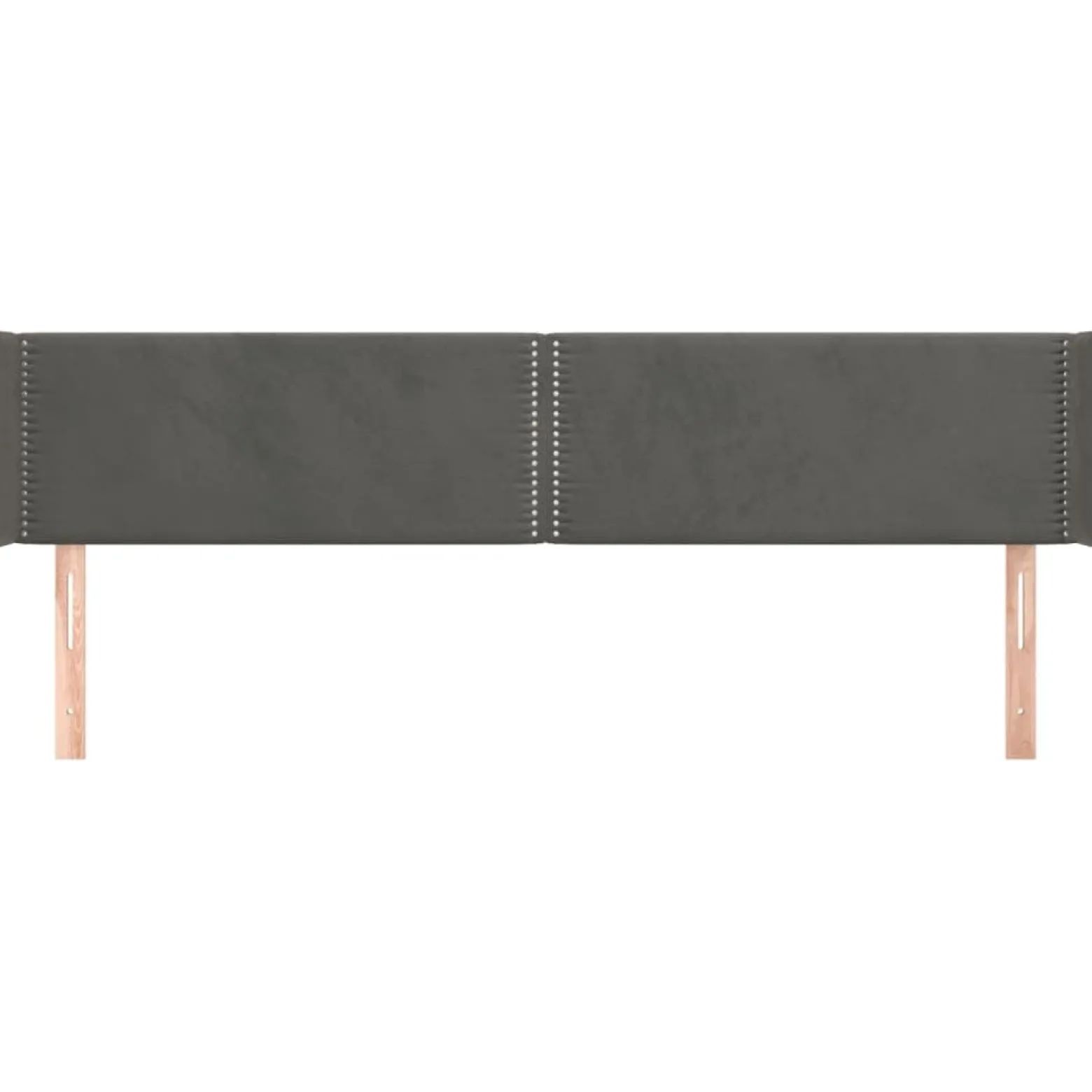 Wezgłowie Szary 183 x 16 x 78/88 cm Aksamit vidaXL