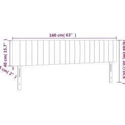 Wezgłowie Brąz 160 cm Tkanina Low vidaXL