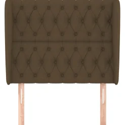 Wezgłowie Brąz 103 x 23 x 118/128 cm Tkanina vidaXL