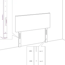 Wezgłowie Czarny 100 cm Tkanina Wysoki vidaXL