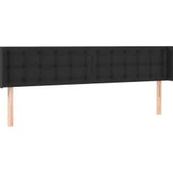 Wezgłowie Czarny 183 x 16 x 78/88 cm Sztuczna skóra vidaXL