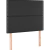 Wezgłowie Czarny 90 x 5 x 118/128 cm Sztuczna skóra vidaXL