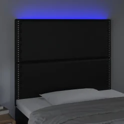 Wezgłowie Czarny 90 x 5 x 118/128 cm Sztuczna skóra vidaXL