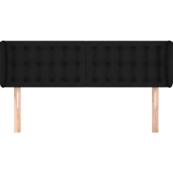 Wezgłowie Czarny 147 x 23 x 78/88 cm Tkanina vidaXL