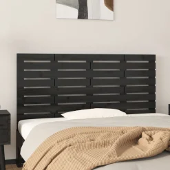 Wezgłowie łóżka Czarny 126 x 63 cm Pine Wood vidaXL