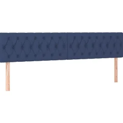Wezgłowie Niebieski 200 cm Tkanina Low vidaXL