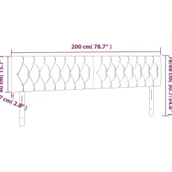 Wezgłowie Niebieski 200 cm Tkanina Low vidaXL