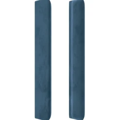 Wezgłowie Niebieski 147 x 16 x 118/128 cm Aksamit vidaXL