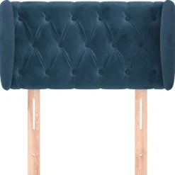 Wezgłowie Niebieski 83 x 23 x 78/88 cm Aksamit vidaXL