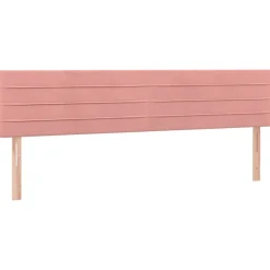 Wezgłowie Różowe 180 x 5 x 78/88 cm Aksamit vidaXL