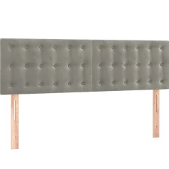 Wezgłowie Szary 144 x 5 x 78/88 cm Aksamit vidaXL