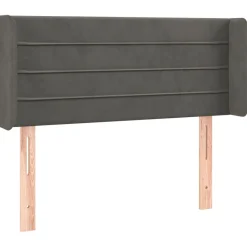 Wezgłowie Szary 83 x 16 x 78/88 cm Aksamit vidaXL