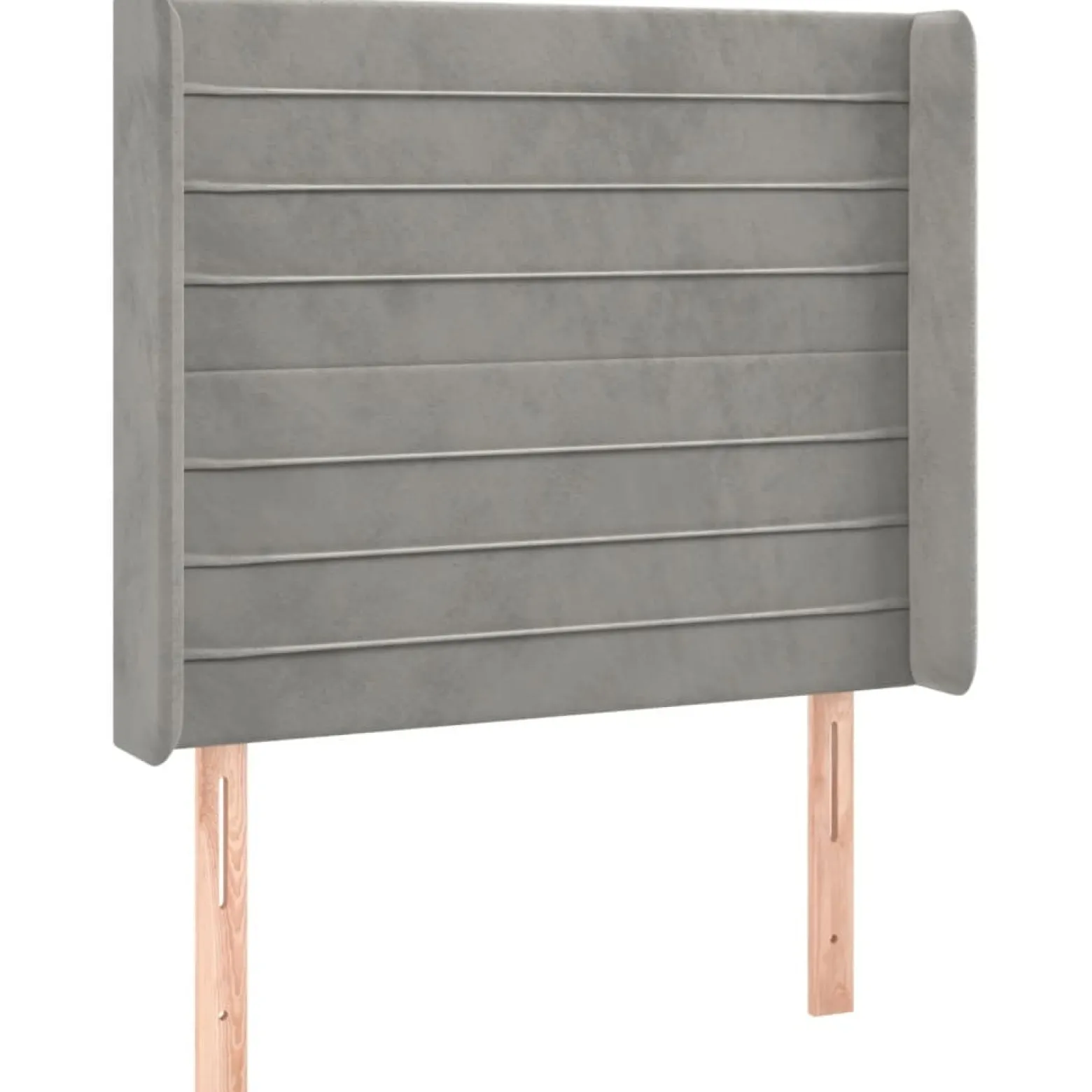 Wezgłowie Szary 103 x 16 x 118/128 cm Aksamit vidaXL