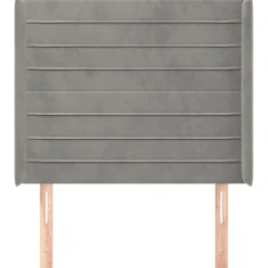 Wezgłowie Szary 103 x 16 x 118/128 cm Aksamit vidaXL