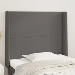 Wezgłowie Szary 103 x 16 x 118/128 cm Sztuczna skóra vidaXL