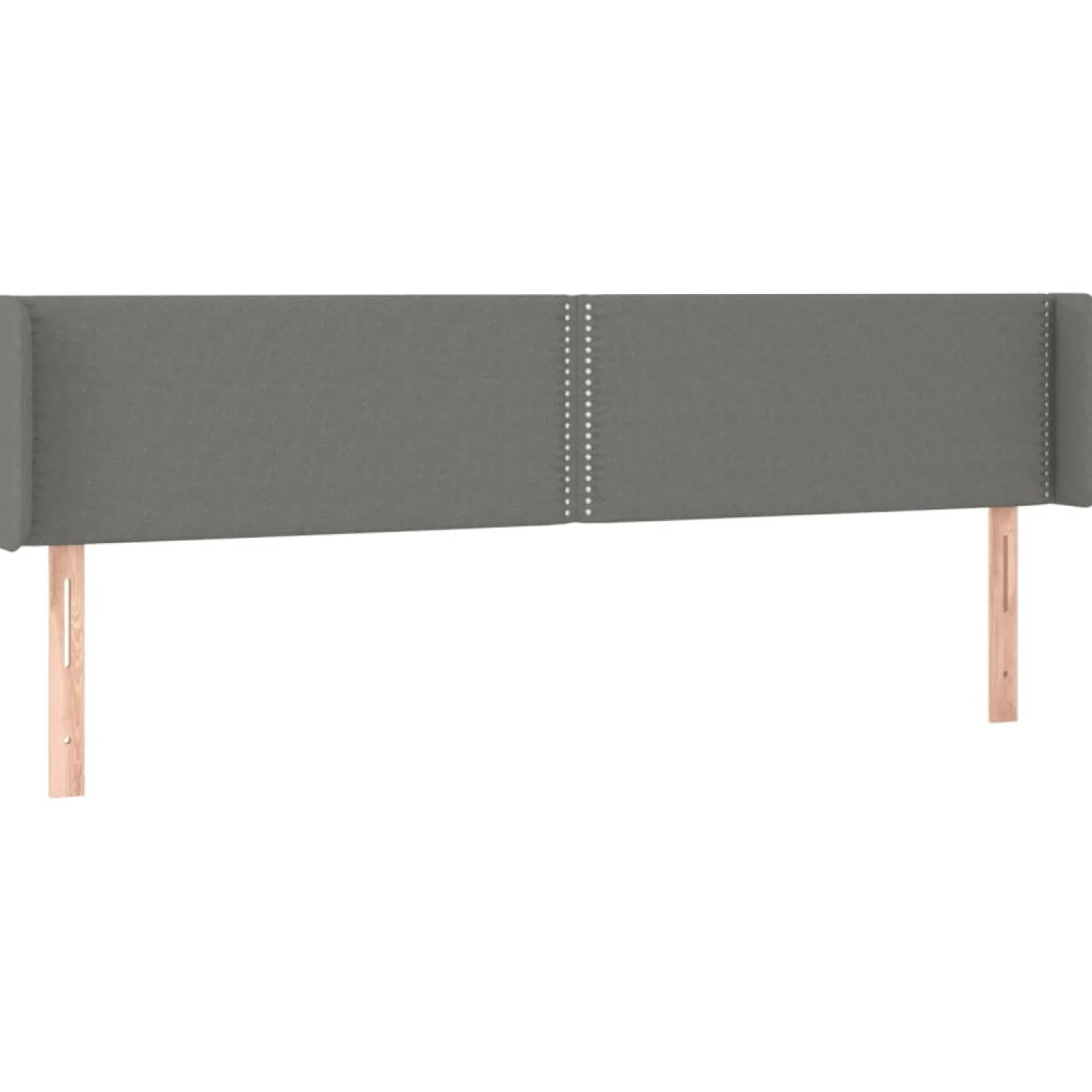 Wezgłowie Szary 183 x 16 x 78/88 cm Tkanina vidaXL