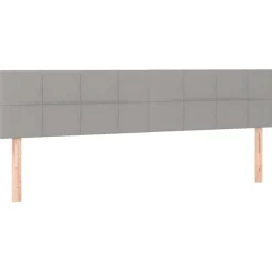 Wezgłowie Szary 160 x 5 x 78/88 cm Tkanina vidaXL