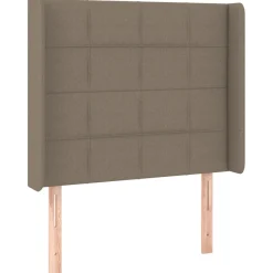 Wezgłowie Taupe 93 x 16 x 118/128 cm Tkanina vidaXL