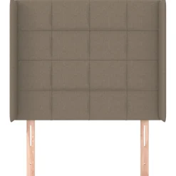 Wezgłowie Taupe 93 x 16 x 118/128 cm Tkanina vidaXL