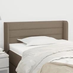 Wezgłowie Taupe 103 x 16 x 78/88 cm Tkanina vidaXL