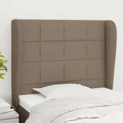 Wezgłowie Taupe 93 x 23 x 118/128 cm Tkanina vidaXL