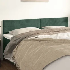 Wezgłowie Zielony 160 cm Aksamit Low vidaXL