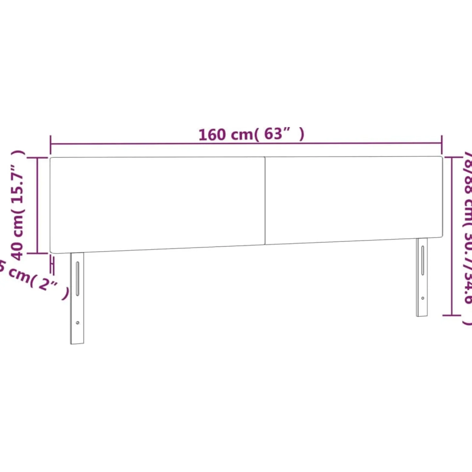 Wezgłowie Zielony 160 cm Aksamit Low vidaXL