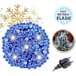 Światełka lampki LED 500 NIEBIESKI, FLASH BIAŁY 7781