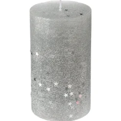 Świeca okrągła w gwiazdki, rozmiar L, 12 cm
