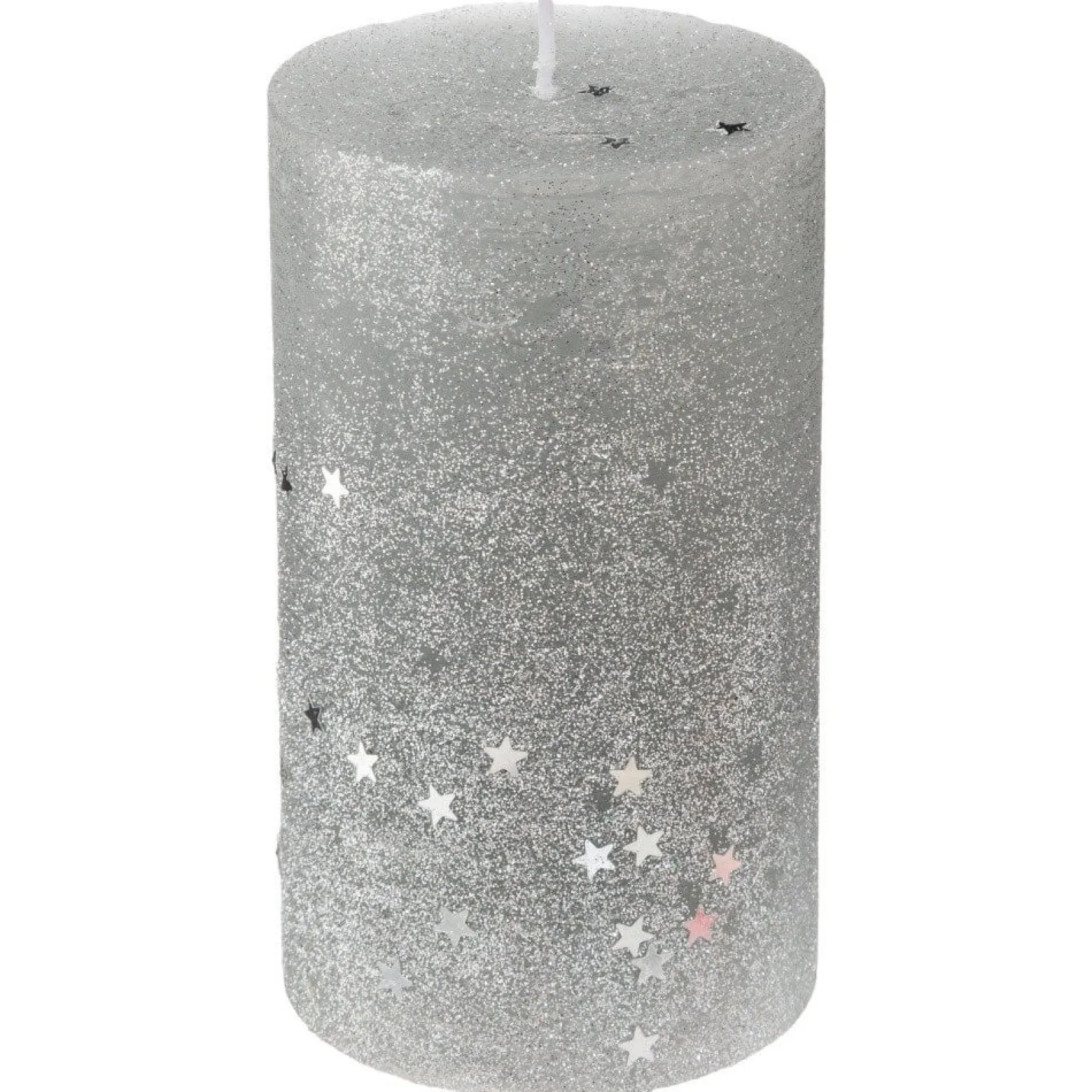 Świeca okrągła w gwiazdki, rozmiar L, 12 cm