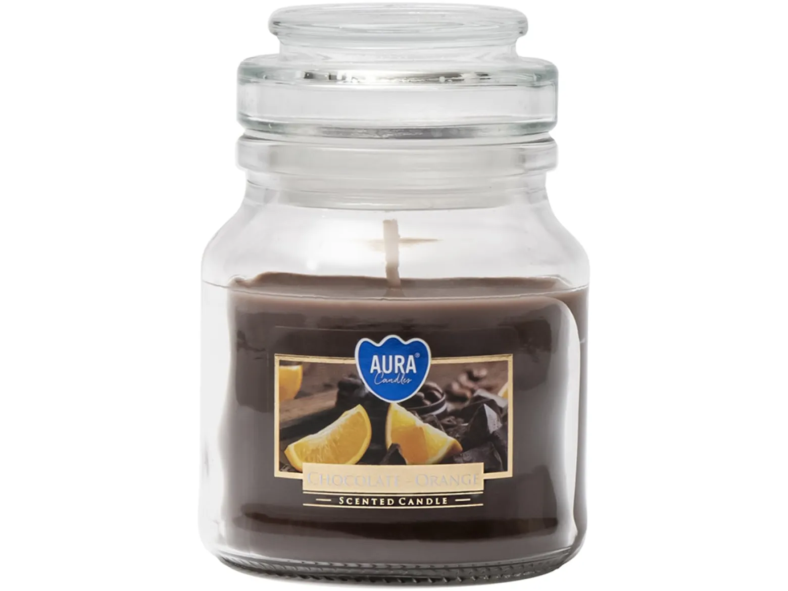Świeca zapachowa w szkle z wieczkiem Czekolada z Pomarańczą 120 g