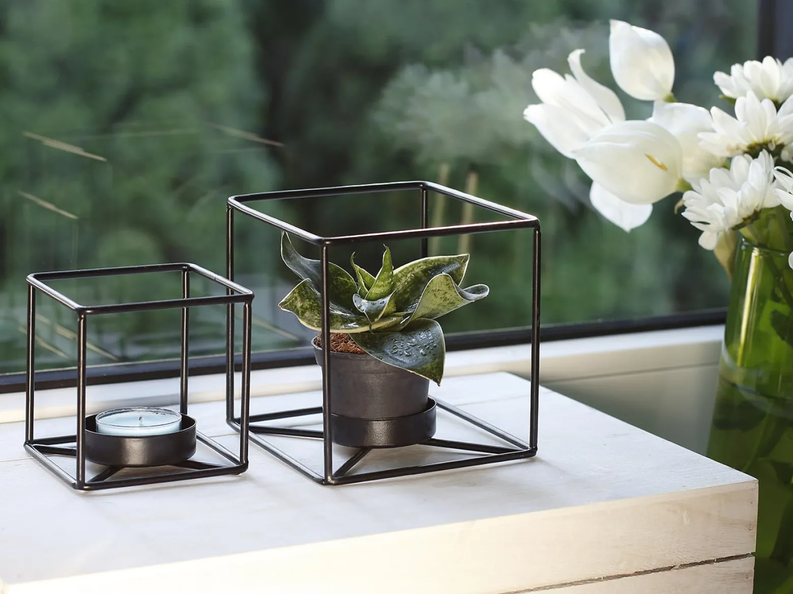Świecznik metalowy 11 cm czarny