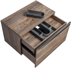 Wisząca szafka pod umywalkę dąb vintage - Xyren